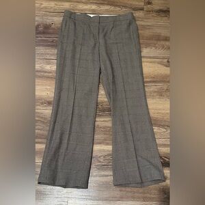 Elie Tahari Brown Plaid Dress Pants